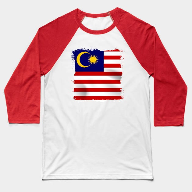 Malaysia Artwork Baseball T-Shirt by SASTRAVILA